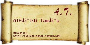 Alföldi Tamás névjegykártya