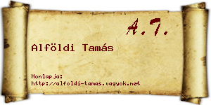 Alföldi Tamás névjegykártya
