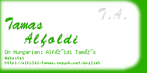 tamas alfoldi business card